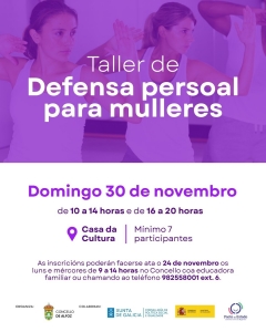 TALLER DE DEFENSA PERSONAL PARA MUJERES 