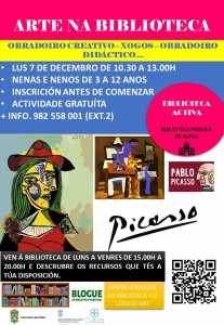 ARTE EN LA BIBLIOTECA. Taller creativo, juegos, taller didáctico, .... y más