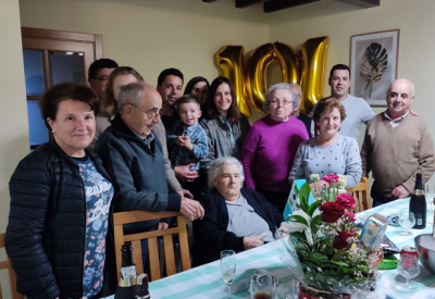 RAMONA CORTIÑAS LÓPEZ, CELEBRÓ HOY 101 AÑOS