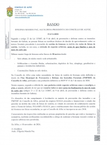 BANDO SOBRE LA GESTIÓN DE LA BIOMASA