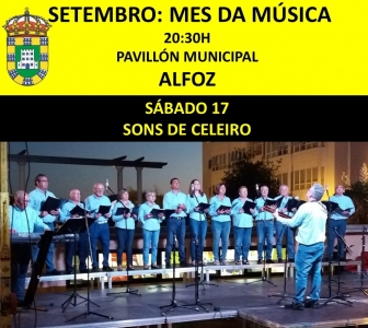 SONS DE CELEIRO, SÁBADO 17 DE SEPTIEMBRE, DENTRO DE LAS ACTUACIONES DEL "MES DA MÚSICA DE ALFOZ"