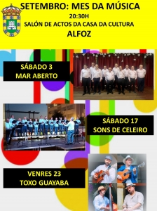 SEPTIEMBRE, MES DE LA MÚSICA EN ALFOZ