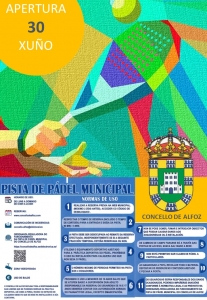 PISTA DE PÁDEL MUNICIPAL. ABIERTA DESDE EL 30 DE JUNIO.