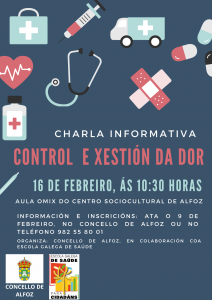 CHARLA INFORMATIVA "CONTROL Y GESTIÓN DEL DOLOR"