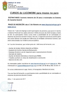 CURSOS DEL LUGOWORK PARA JÓVENES EN EL PARO