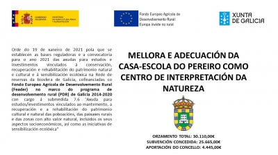 MEJORA Y ADECUACIÓN DE LA CASA-ESCUELA DEL PEREIRO COMO CENTRO DE INTERPRETACIÓN DE LA NATURALEZA