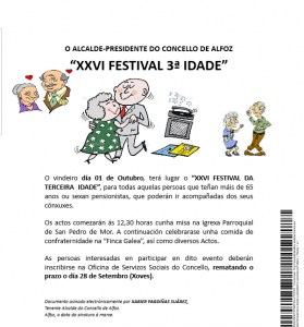 XXVI FESTIVAL DE LA TERCERA EDAD