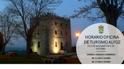 NUEVO HORARIO DE LA OFICINA DE TURISMO DE ALFOZ