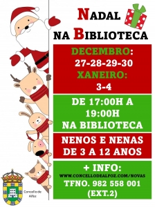 NAVIDAD EN LA BIBLIOTECA. TALLERES PARA NIÑAS Y NIÑOS DE 3 A 12 AÑOS