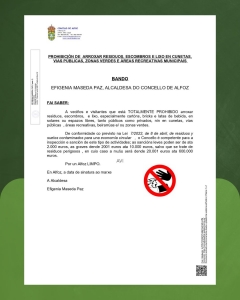 BANDO MUNICIPAL / PROHIBICI&Oacute;N DE TIRAR BASURA Y RESIDUOS EN ESPACIOS P&Uacute;BLICOS