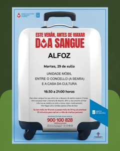 DONACIÓN DE SANGRE EN ALFOZ EL 29 DE JULIO