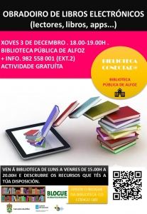 TALLER DE LIBROS ELECTRÓNICOS EN LA BIBLIOTECA PÚBLICA DE ALFOZ