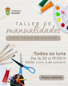 AVISO TALLER DE MANUALIDADES