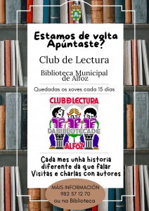 EL CLUB DE LECTURA DE LA BIBLIOTECA DE ALFOZ ESTÁ DE VUELTA, ¿TE APUNTAS?