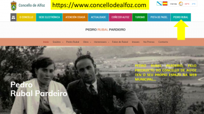 PEDRO RUBAL PARDEIRO, HIJO PREDILECTO DE ALFOZ, TIENE SU PROPIO ESPACIO EN LA WEB DEL AYUNTAMIENTO DE ALFOZ