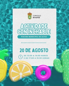 ACTIVIDAD CON HINCHABLE EN LA PISCINA DE ALFOZ