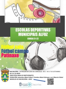 ESCUELAS DEPORTIVAS MUNICIPALES. ABIERTO EL PRAZO DE INSCRICIÓN.