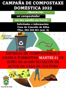 ENTREGA DE COMPOSTADORES Y CHARLA FORMATIVA SOBRE COMPOSTAJE. MARTES 21 DE JUNIO.