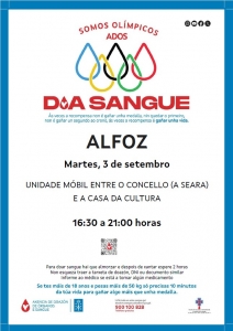 DONA SANGRE MARTES 3 DE SEPTIEMBRE EN ALFOZ