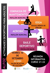 REUNIÓN INFORMATIVA: ACTIVIDADES DEPORTIVAS PARA ADULTOS