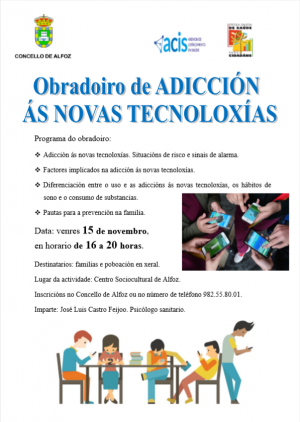 TALLER DE ADICCIÓN A LAS NUEVAS TECNOLOGÍAS