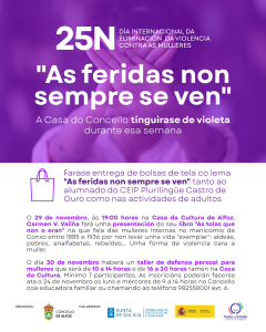  25N - DÍA INTERNACIONAL DA ELIMINACIÓN DA VIOLENCIA CONTRA AS MULLERES 