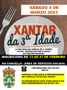 XANTAR DE HOMENAXE AOS NOSOS MAIORES. CONCELLO DE ALFOZ