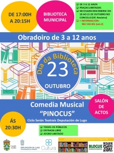 OBRADOIRO PARA NENAS E NENOS DE 3 A 12 ANOS: DÍA DA BIBLIOTECA