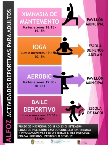 ACTIVIDADES DEPORTIVAS PARA ADULTOS. CONCELLO DE ALFOZ