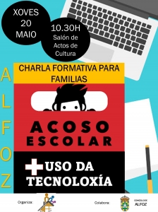 CHARLA FORMATIVA PARA FAMILIAS SOBRE USO DA TECNOLOXÍA E ACOSO ESCOLAR