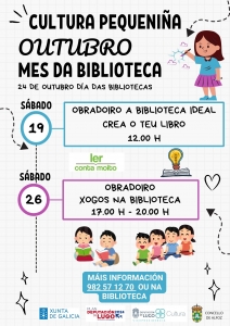 CULTURA PEQUENIÑA OUTUBRO, MES DA BIBLIOTECA