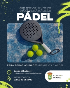 CURSO DE PÁDEL EN ALFOZ PARA TODAS AS IDADES