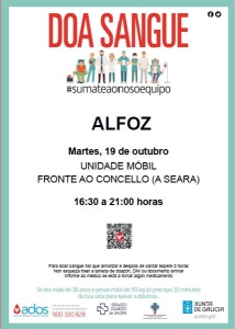 CAMPAÑA DOAZÓN DE SANGUE O 19 DE OUTUBRO EN ALFOZ