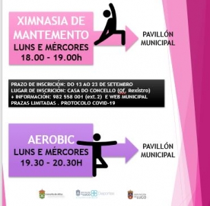CAMBIO DE HORARIOS EN XIMNASIA DE MANTEMENTO E AERÓBIC. 