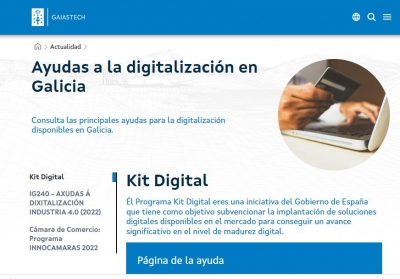 AXUDAS Á DIXILITACIÓN DAS EMPRESAS EN GALICIA. PROGRAMA DE AXUDAS DO GOBERNO CENTRAL PARA IMPLANTAR SOLUCIÓNS DIXITAIS.