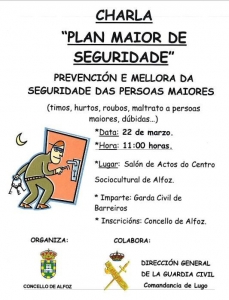 CHARLA DE PREVENCI&Oacute;N E MELLORA DA SEGURIDADE DAS PERSOAS MAIORES