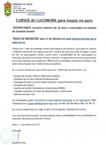 CURSOS DO LUGOWORK PARA MOZOS NO PARO