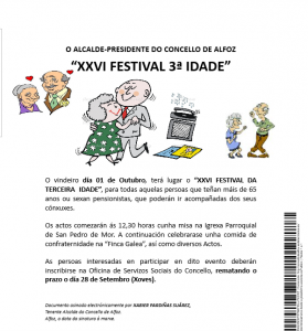 XXVI FESTIVAL DA TERCEIRA IDADE