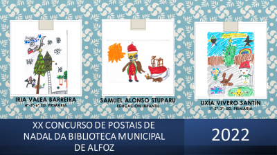 POSTAIS GAÑADORAS DO XX CONCURSO DE POSTAIS DE NADAL DA BIBLIOTECA MUNICIPAL