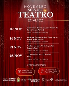 NOVEMBRO &Eacute;NCHESE DE TEATRO E HUMOR EN ALFOZ!