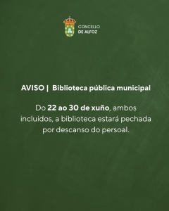 AVISO IMPORTANTE - BIBLIOTECA MUNICIPAL
