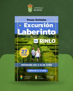 EXCURSIÓN AO LABERINTO DE RINLO PARA NENOS E NENAS DE 6 A 12 ANOS