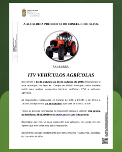 ITV PARA VEH&Iacute;CULOS AGR&Iacute;COLAS EN ALFOZ