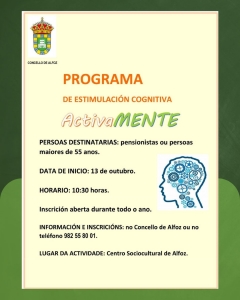 ActivaMENTE: PROGRAMA DE ESTIMULACI&Oacute;N COGNITIVA EN ALFOZ