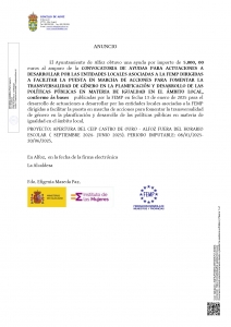 O CONCELLO DE ALFOZ OBTÉN UNHA AXUDA DA FEMP PARA IMPULSAR A IGUALDADE