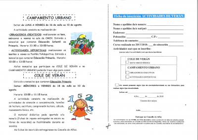 ACTIVIDADES DE VERAN