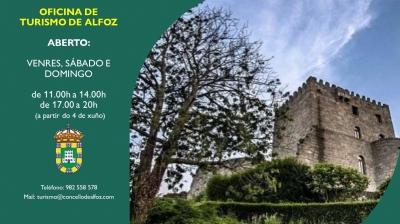 NOVOS HORARIOS DA OFICINA DE INFORMACIÓN TURÍSTICA SITUADA NO CASTELO DE CASTRO DE OURO