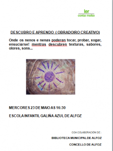 OBRADOIRO CREATIVO:&rdquo;DESCUBRO E APRENDO&rdquo;