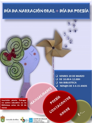 APLAZADO D&Iacute;A DA NARRACI&Oacute;N ORAL E D&Iacute;A DA POES&Iacute;A  