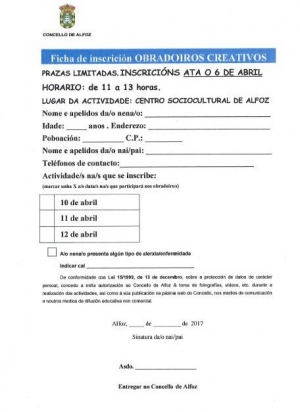 OBRADOIROS CREATIVOS DE SEMANA SANTA